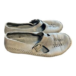 Dexter Blue Leather Mary Jane Loafers – Size 7.5